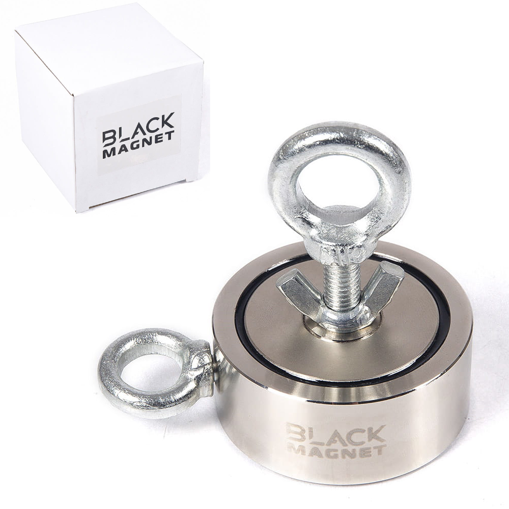 Magnes do poszukiwań neodymowy Black Magnet f400X2 podwójny